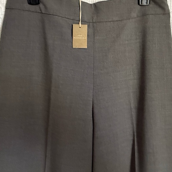 Ann Mashburn Tailored Wide-Leg Trousers – Gray – Size 12 – NWT - Picture 6 of 6